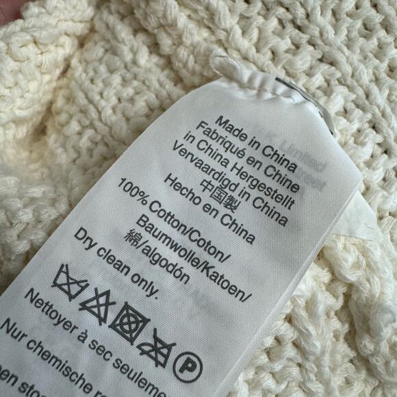 MADEWELL Bobble Cardigan Sweater Open Front Oversized Lighthouse Bright Ivory 2X - Picture 13 of 13